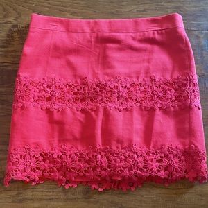 J. Crew size 4 coral skirt